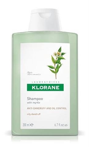 Klorane Myrte Yaban Mersini İçeren Yağlı Kepekli Saçlar için Şampuan